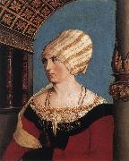 HOLBEIN, Hans the Younger Portrait of the Artist's Wife Sweden oil painting artist